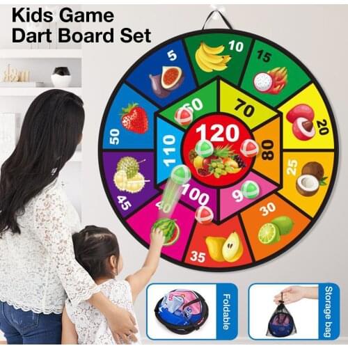 Children Dart Board Game Wall-mounted Sticky Ball Indoor Play Toy Home Family Entertainment Game For Kids Dart Flights