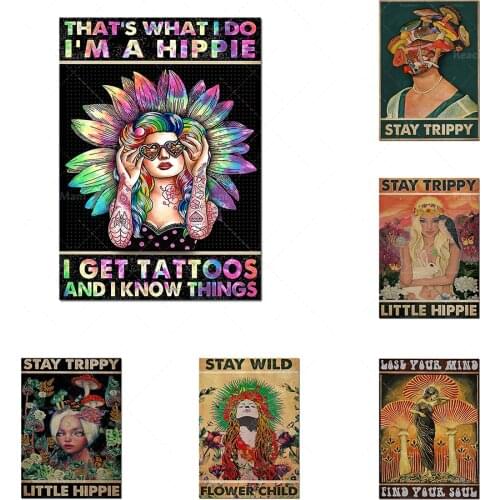 Stay Wild Flower Child Poster/ Trippy Poster/ Psychedelic Mushroom Art