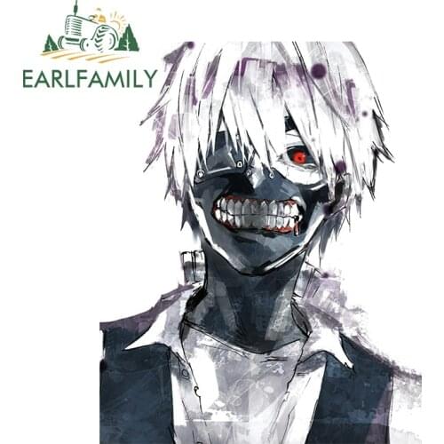 EARLFAMILY 13cm x 10.4cm For Tokyo Ghoul Vinyl Car Wrap Stickers Car Assessoires Decal Anime Funny Campervan Sticker Decoration