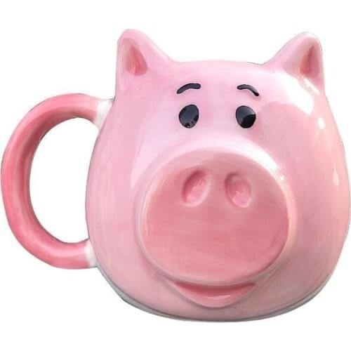 Personality 3D Pig Face Ceramic Cup Pig Head Coffee Cup 450ml Office Breakfast Milk Mug Couple Gift Coffee Mugs Cups and Mugs