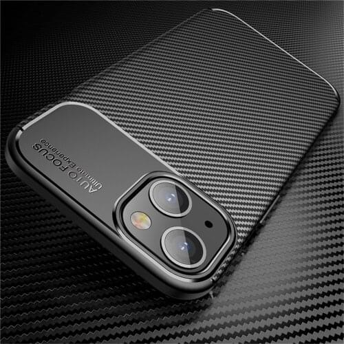 Carbon Fiber Matte Case For Iphone 13 Pro Max 13Pro Aifon 13 Mini 13mini 2021 Soft Silicone Shockproof Protect Phone Cover Funda