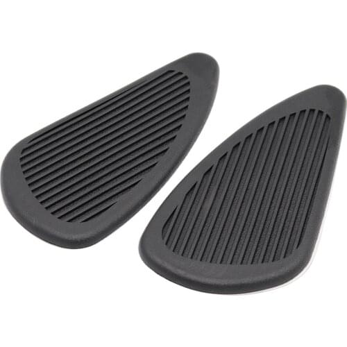 Black Brown Motorcycle Rubber Vintage Gas Tank Knee Pads Side Panel Traction Pad Sticker For Harley Cafe Racer Classic Universal