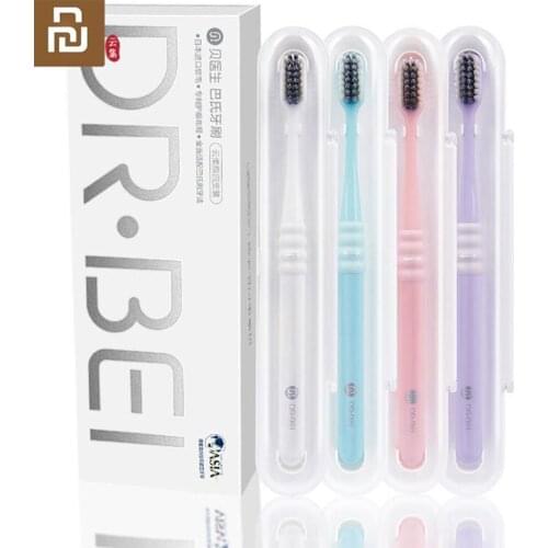 New Youpin Doctor B Cleaning Toothbrush Comfortable Soft hair Tooth Brush Wire 4 Colors Including Travel Box Portable For Adult