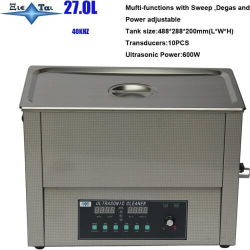 Newest hot sale smart ultraonic cleaner 27L 220v/110V Mufti-functions with Sweep ,Degas and Power adjustable