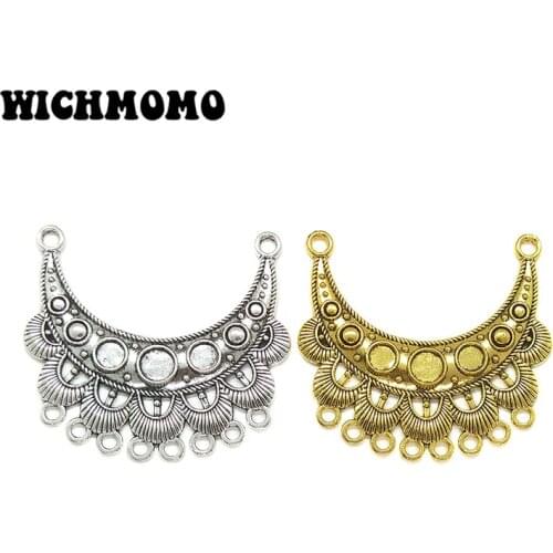 2019 New Fashion 45MM 3pieces Retro Zinc Alloy Tassel Loop Linker for DIY Necklace Connectors Charms