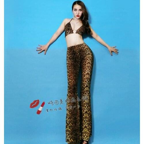 New bar female DJ singer stage nightclub DSgogo performance clothing model catwalk sexy bell pants suit