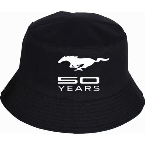Fashion Ford Mustang Print Bucket Hats Women Mens Panama Bucket Hat Ford Mustang Design Flat Sun Visor Fishing Fisherman Hat