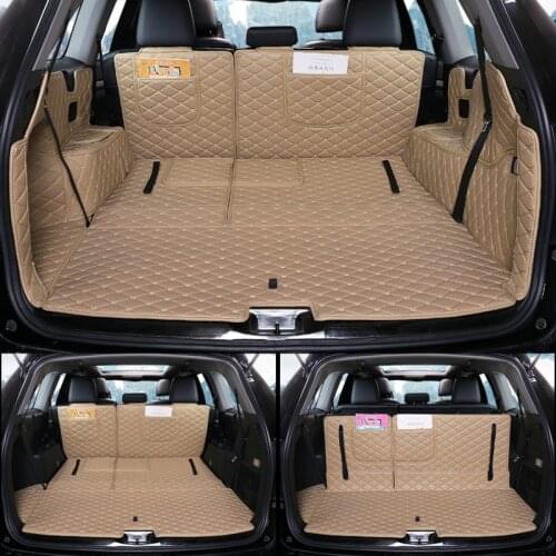 Custom 3D No Odor Waterproof Boot Carpets Cargo Liner Rugs Full Set Car Trunk Mats for Toyota Highlander 2009-2019 Year 5/7Seats