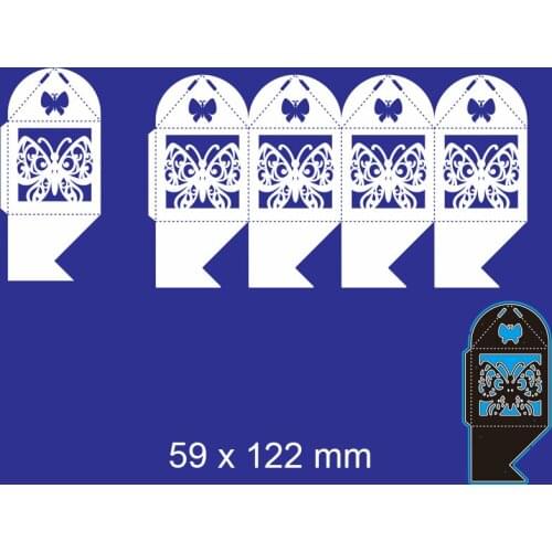 Cutting Dies Butterfly Openwork Greeting Card New Metal Stencils DIY Scrap Booking Paper Cards Making Decoration 59*122mm