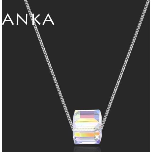 ANKA Simple Square Crystal Necklaces Pendants Costume Jewelery For Women Custom Necklace Crystals from Austria #132851