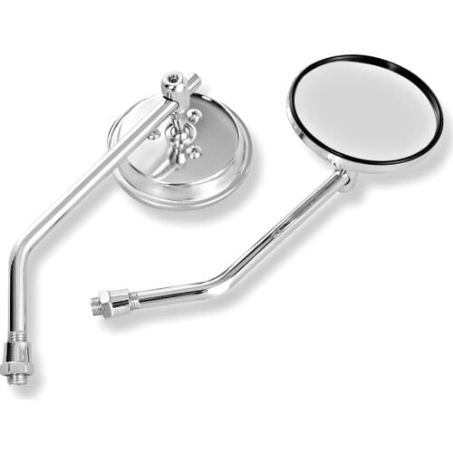 Universal motorcycle mirrors chrome round mirror motorcycle long stem for Harley kawasaki yamaha suzuki ducati honda Aprilia
