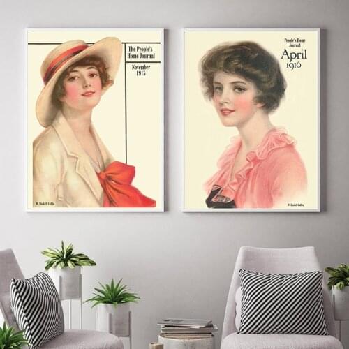Haskell Coffin Cover Girl Art Print Vintage Poster Beautiful Lady Illustration Canvas Painting Beauty Wall Pictures Home Decor