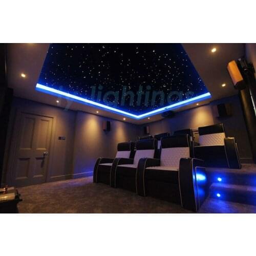 High quality 16W RGBW fiber optic lights led light engine+300pcsx3mx0.75mmPMMA optical fibers twinkle stars ceiling light pack