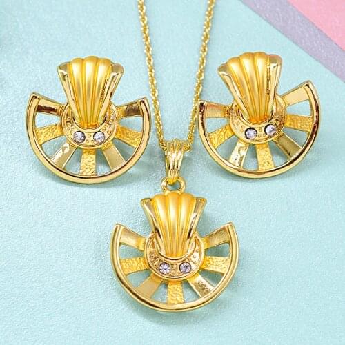 ZEA Dear Jewelry Big Jewelry Set For Women Earrings Necklace Pendant Geometric Jewelry Findings For Party Trendy Jewelry Gift