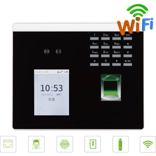 ZK Biometric Dynamic Facial Recognition Thermal TCP/IP WIFI Face Fingerprint Employee Time Attendance System Door Access Control