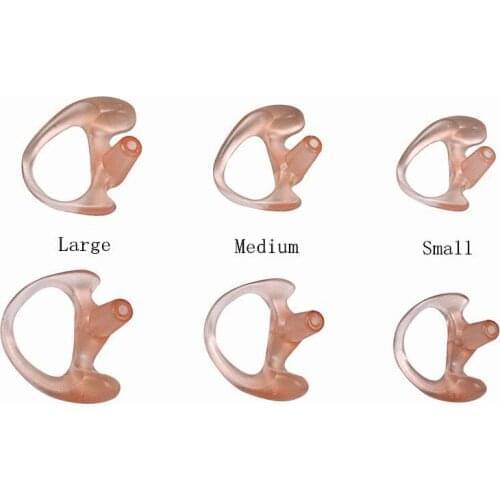 10pcs Silicone earloop Earmolds ear mold for acoustic tube earphones,two way radio headset,walkie talkie headphone free shipping