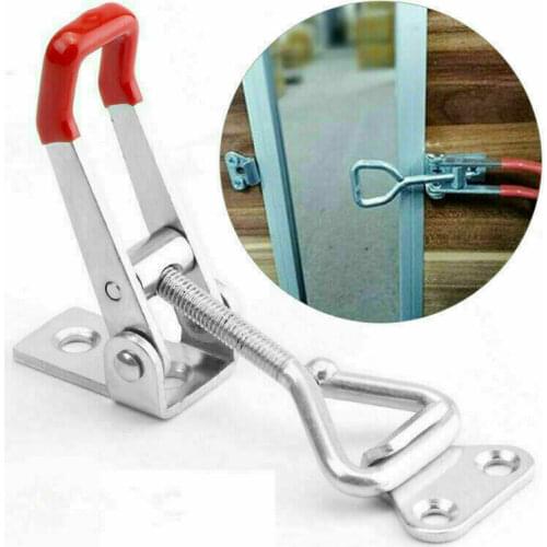 5 Pcs Toggle Catch Cabinet Box Lever Handle Adjustable Lock Clamp Hasp Exquisite Steel Latches Door Lock Reinforcement Fasteners