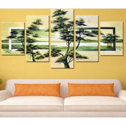 5pcs mazayka Diamond embroidery pine tree,5d diy diamond painting Cross Stitch full Rhinestone mosaic Multi-picture home decor
