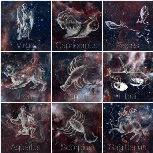 AZQSD 5D Diamond Painting Constellation Full Drill Square Handmade Gift Diamond Embroidery Landscape Mosaic Decor For Home