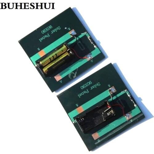 BUHESHUI 1W Solar Panel With Base For AAA Battery 1W 4V Solar Cell For 1.2V 2xAAA Rechargeable Battery Charging Directly