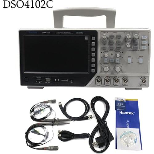 Hantek DSO4102C Digital Multimeter Oscilloscope USB 100MHz 2 Channels 1GSa/s 7 Inch LCD Display Handheld Osciloscopio
