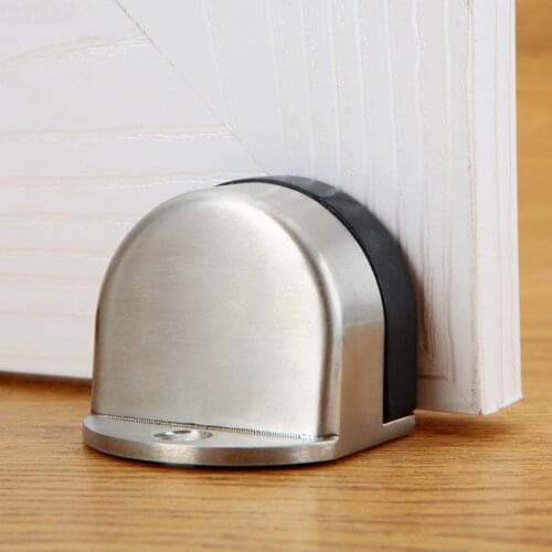 Stainless steel dual-use Door Stopper Door Holders Catch Floor Mounted Nail-free Door Stops Sticker door stop