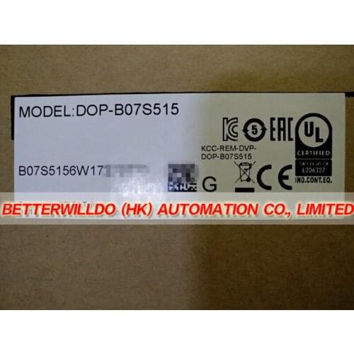 DOP-B07S515 NEW IN BOX 7" HMI Human Machine Interface 1 USB Host 1 SD Card+ Software +Free Cable 1 Year Warranty