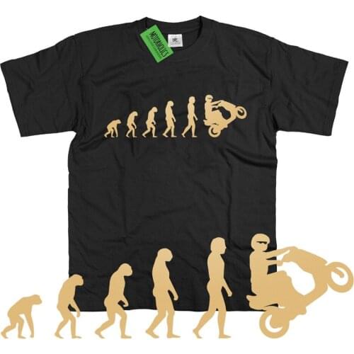 Evolution Of Moped Wheelie ~ Scooter Uk Bike Life Stunt Trick Motor 2019 Fashion Creative Printed T-Shirt Customize Tee Shirts