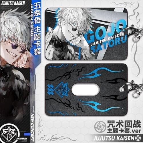 Jujutsu Kaisen Gojo Satoru Ryomen Sukuna ID Bus Bank Card Holder Keychain Card Case Box Pendant Toy Student Anime Cosplay