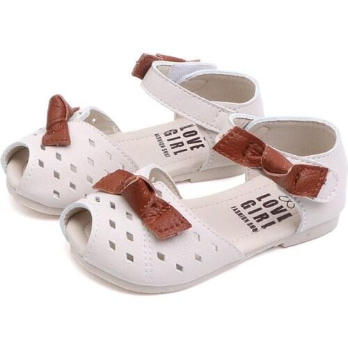 Summer girls sandals bow children baby princess shoes fashion kids beach sandals shoes high quality soft casual sneakers
