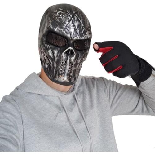 Hot CS Game Cosplay M06 Chief Role Play Mask Latex Outdoor Game Equipment Gothic Skull Headgear For Adult Halloween Costume Prop