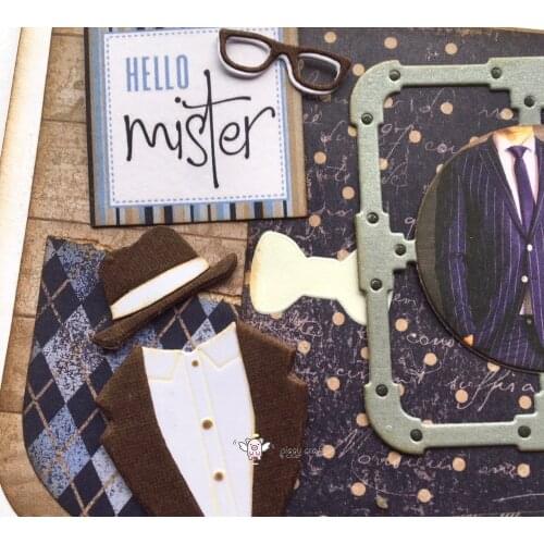 Mmao Crafts Metal Steel Cutting Dies New Mr gentleman decoration Stencil For DIY Scrapbooking Paper/photo Cards Embossing Dies