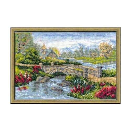 Idyllic Scenery Rural Bridge Sewing Kit Top Quality Embroidery Needlework 14CT Unprinted Cross Stitch Kits DIY Handmade Decor