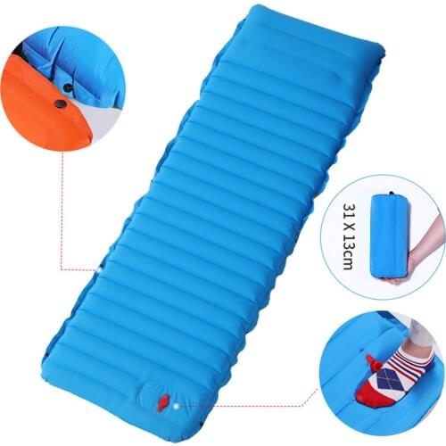 Inflatable Air Mattress Automatic Portable Foldable Picnic Blanket Travel Air Cushion Camping Sleeping Bed Mat Equipment