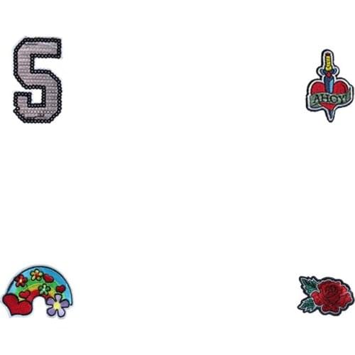 New arrive 8 kind high quality select fashion patter hot melt adhesive applique embroidery patches stripesDIY clothing accessory