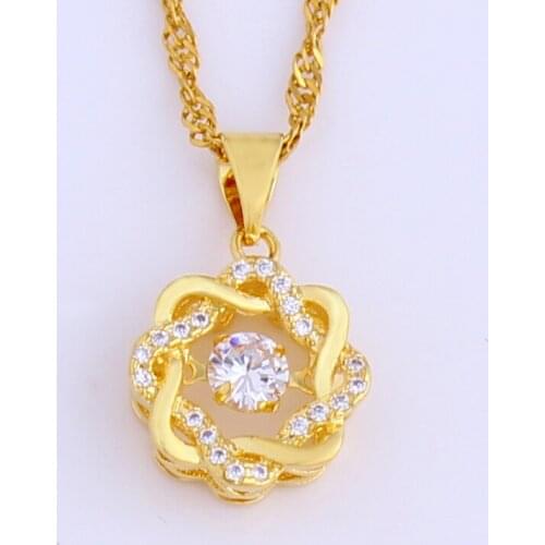 New Brass Zircon Ladies Geometry Necklace Fashion Jewelry Pendant