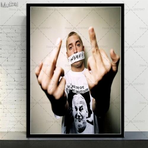 Eminem Poster Rapper Star Canvas Painting Posters and Prints Wall Art Picture for Living Room Home Decor