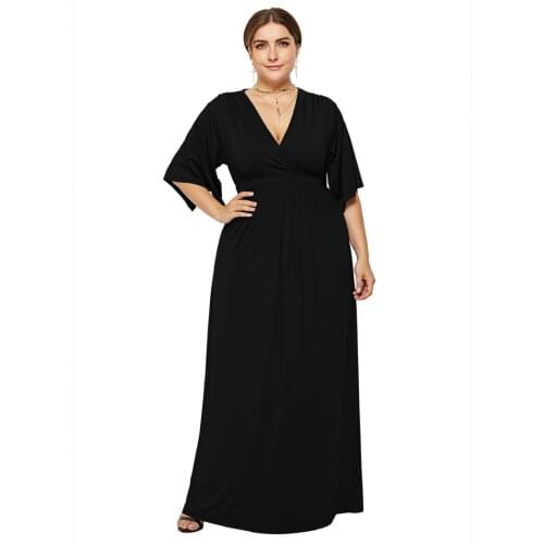 Maternity Dress V-neck Sexy Stylish Elegant Long Dresses For Pregnant Woman Plus Size Loose Dresses Elastic Pregnancy Clothes