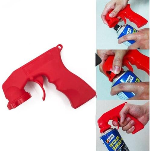 Portable Spray Adaptor Paint Care Aerosol Spray Gun Handle With Full Grip Trigger Locking Collar Car Maintenance Painting Tool