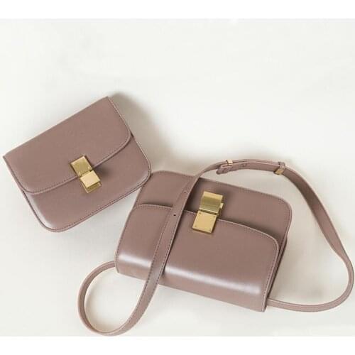 Luxury Brand Handbag 2020 New Fashion Simple Square bag Quality PU Leather Womens Designer Handbag Lock Shoulder Messenger bags