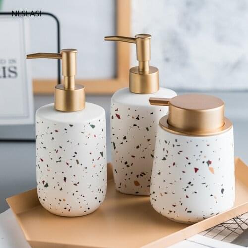 Nordic Creative Portable Press Type Ceramic Hand Sanitizer Soap DispenserTravel Bathroom Accessories Shampoo Hand Lotion Bottle