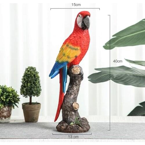 Resin Nordic Parrot Sculpture Garden Decoration Animals Outdoor Living Room Courtyard Bird Home Decoration Accessories