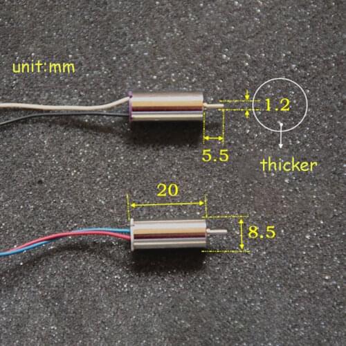NdFeB Super Magnet 8520 Hollow Cup Motor Four/Six-axis Aircraft Positive Reversal Micro Motor DC3.7V 0.3A 47000RPM 1.2MM Axis