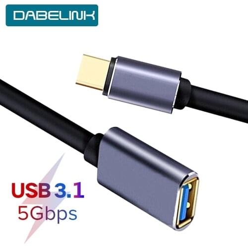 USB 3.1 Type C OTG Cable Adapter Type C USB C 3.1 to USB 3.0 Cable for MacBook Pro Samsung S9 USB flash drive External storage