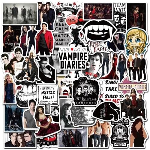 10/30/50Pcs The Vampire Diaries Stickers for Kids Toy Waterproof Motorcycle Skateboards Luggage Bicycle Laptop Car Decal Sticker