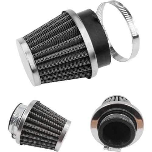 Motorcycle Air Filter, Universal Filter W/ Dual Layer Stainless Steel Mesh,Fit for Honda Rebel Kawasaki Yamaha Suzuki Harley