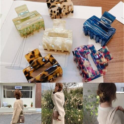 1pcs Korea Fashion Acetate Sheet Temperament Hair Clip Simple Geometry Hairpin Large Hair Accessories for Women Girl Gifts