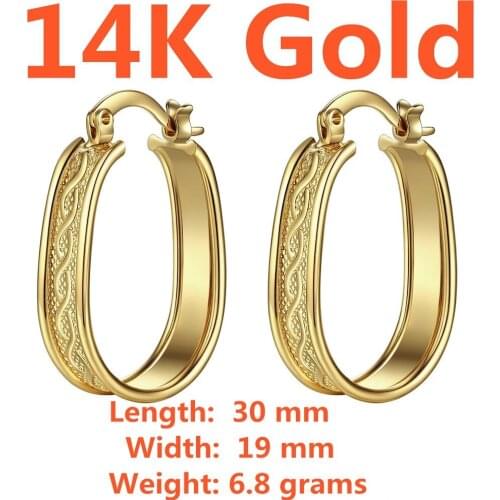 Gold Hoop Earrings For Women Jewelry Length Approx 30mm Width Approx 19mm