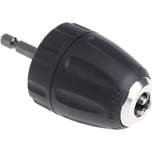 0.8-10mm Keyless Drill Chuck Converter 3/8" 24UNF + 1/4" Hex Shank SDS Adaptor