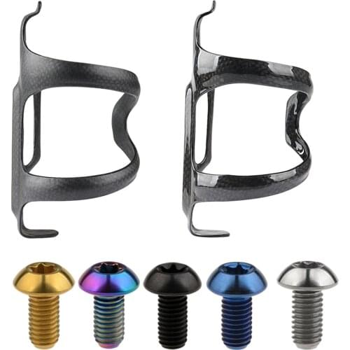 Xingxi 1 Kit Cycling Equipment 2Pcs Titanium Bolts M5x10 12mm Torx Half Round Head Screw And 1Pcs Carbon Fibre Water Bottle Cage